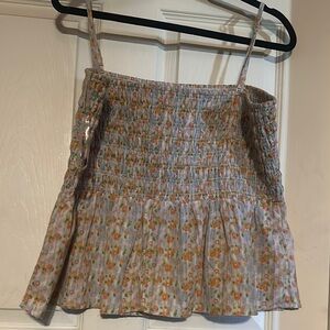 Floral Smocked Tank Top